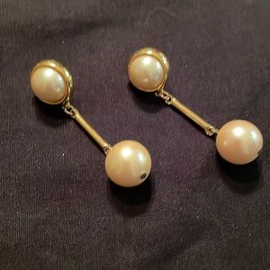 LCI gold and pearl earrings
